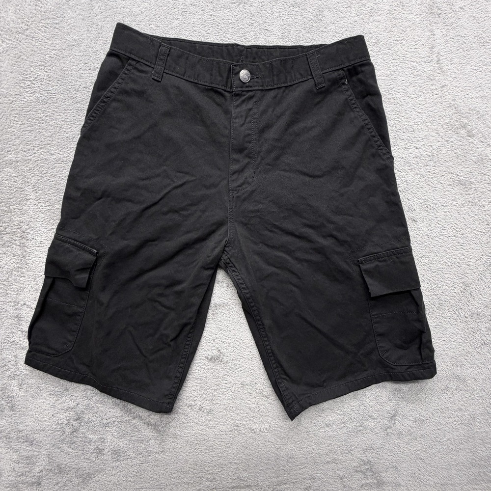 Wrangler Shorts Boys 18 Reg‎ Black Cargo Pockets Canvas Cotton